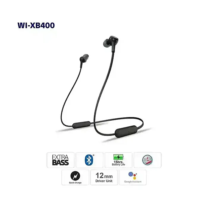 Sony WI-XB400 Wireless In-Ear Extra Bass Headset with mic Sony WI-XB400 Wireless In-Ear Extra Bass Headset with mic